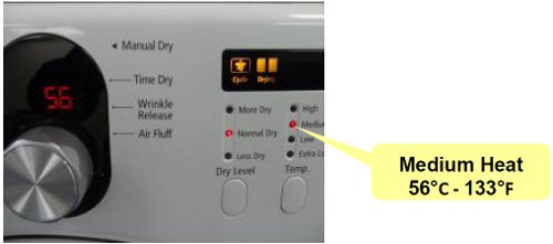 Temperature For Heat Settings C